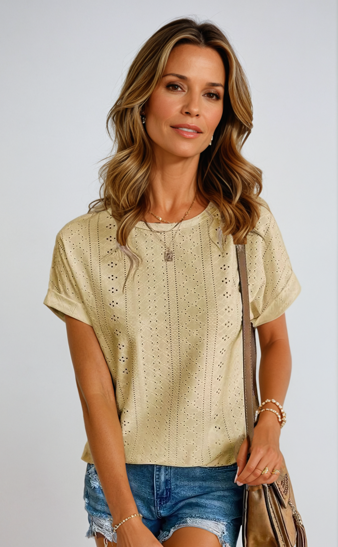 Casual Eyelet Top