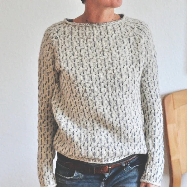 Loose Neck Knitted Sweater