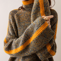 Knitted Sweater With Turtleneck