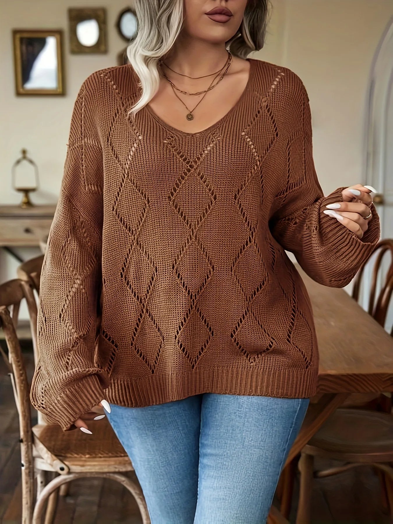 Brown Knit Sweater