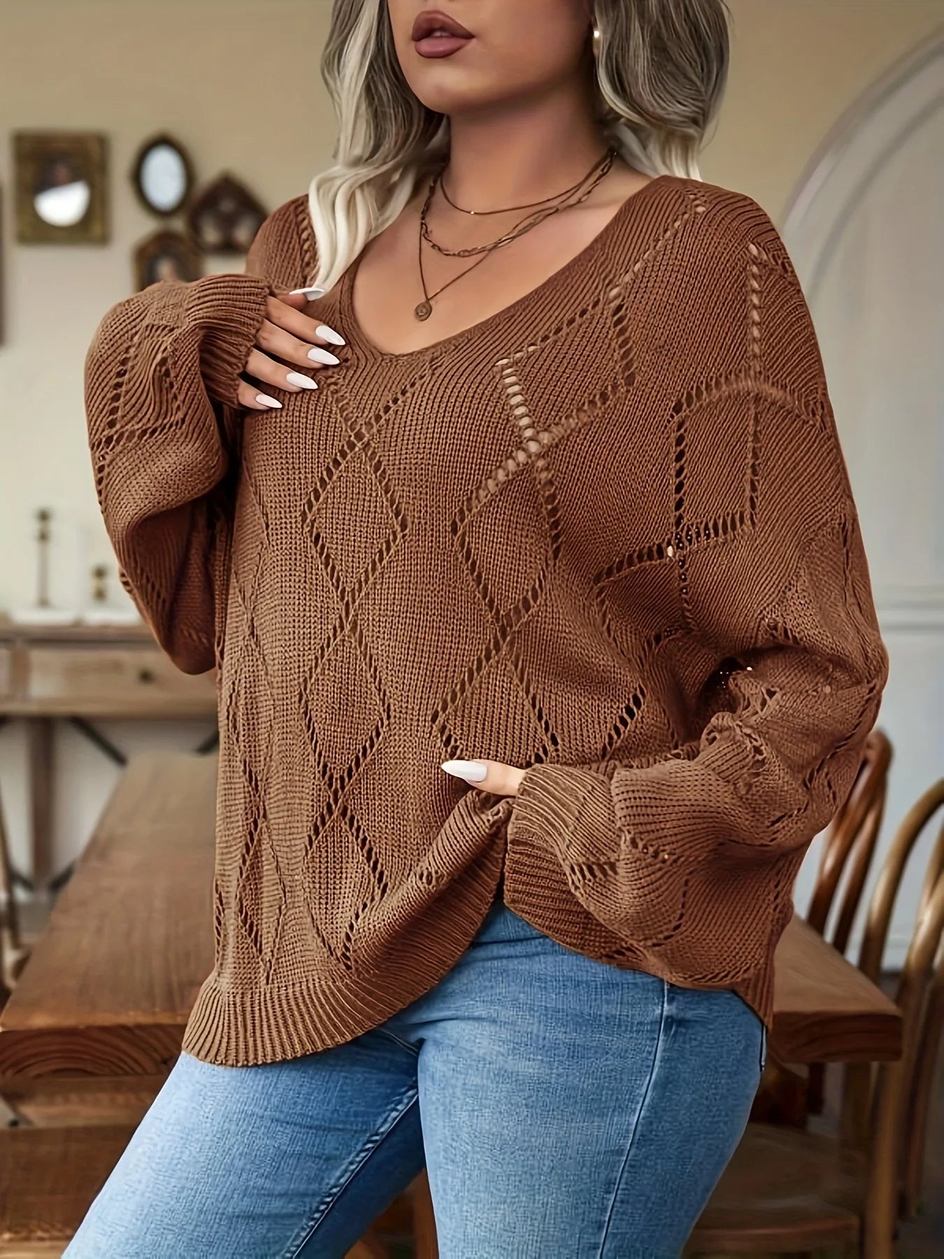 Brown Knit Sweater