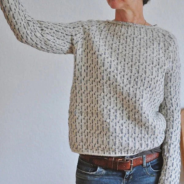 Loose Neck Knitted Sweater