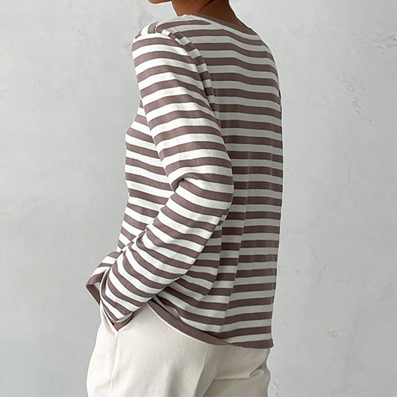 Long-Sleeved Striped Shirt