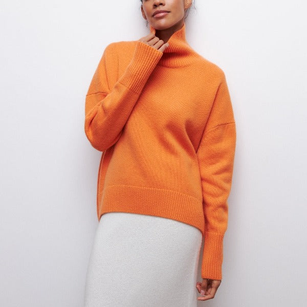 Sweater With Stand-up Collar