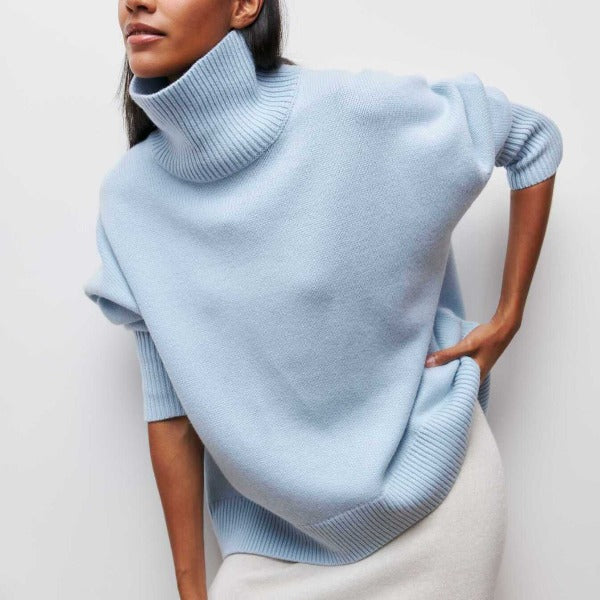 Sweater With Stand-up Collar