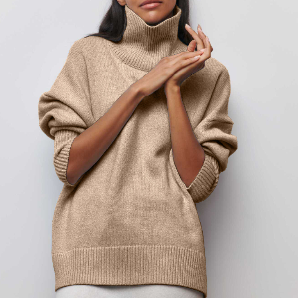 Sweater With Stand-up Collar