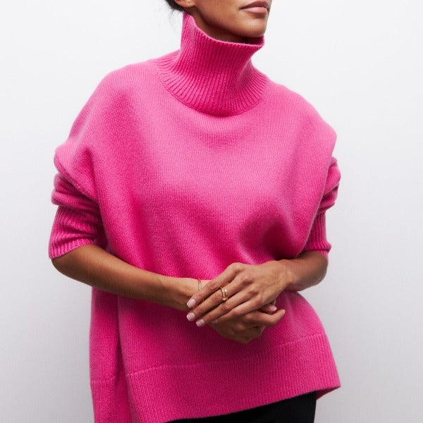 Sweater With Stand-up Collar