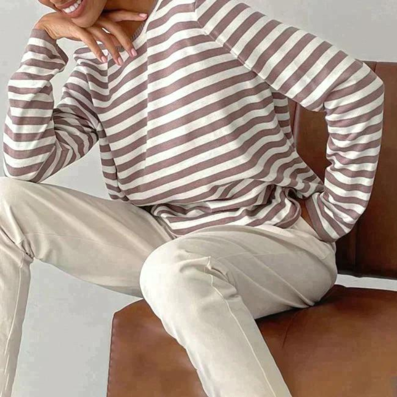 Long-Sleeved Striped Shirt