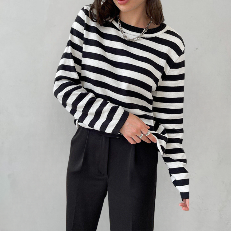 Long-Sleeved Striped Shirt