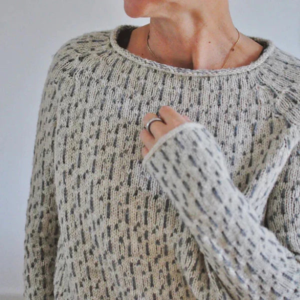 Loose Neck Knitted Sweater