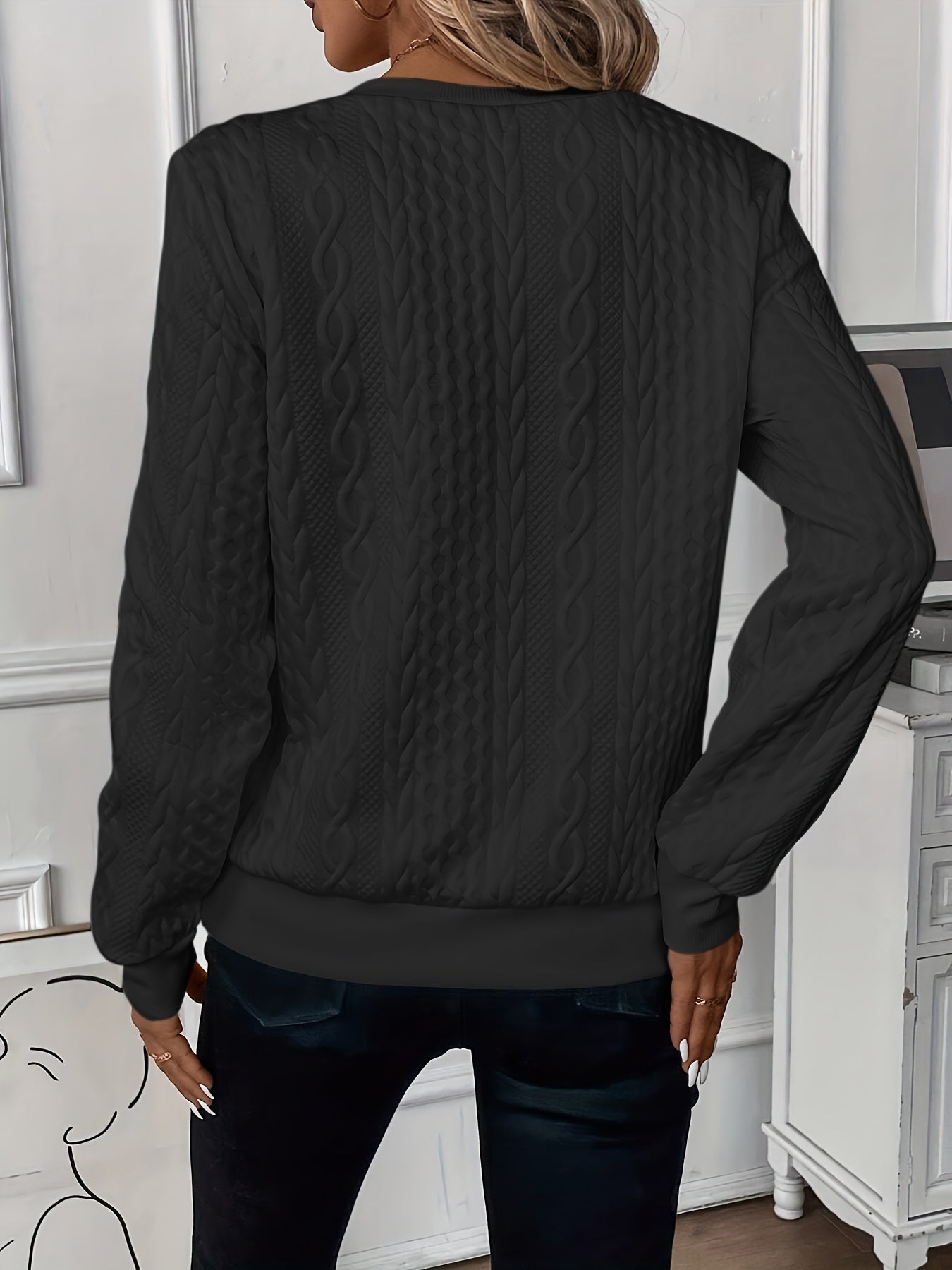 Cable Knit Zip-Up Sweater