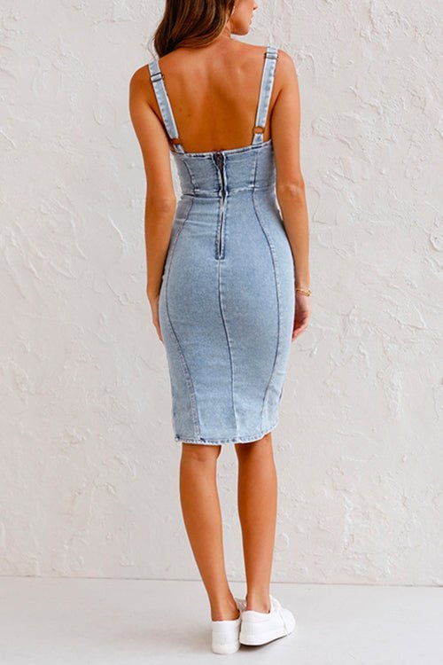 Denim Dress With Adjustable Straps