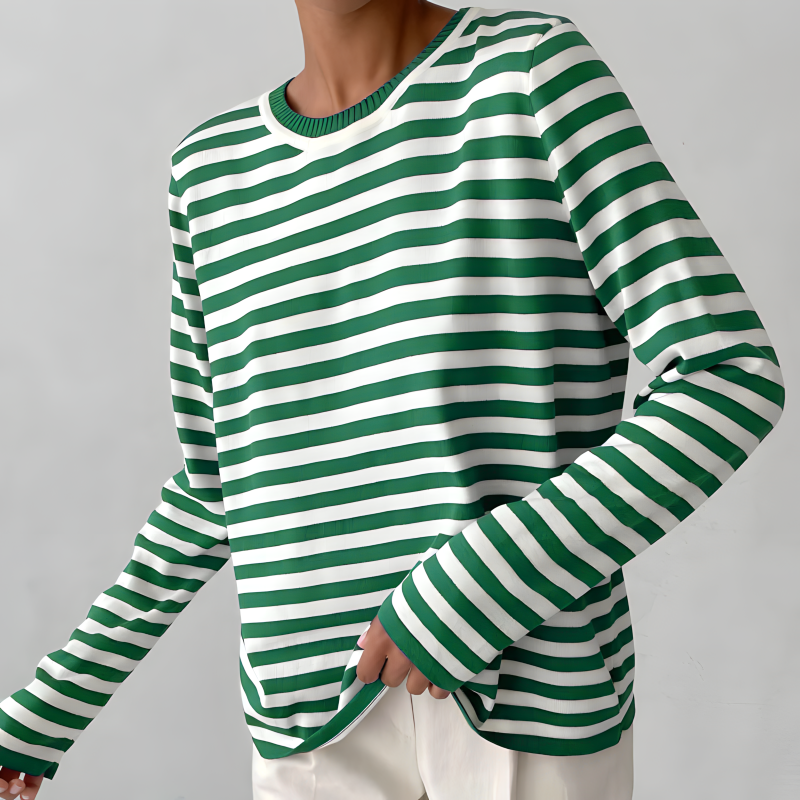 Long-Sleeved Striped Shirt