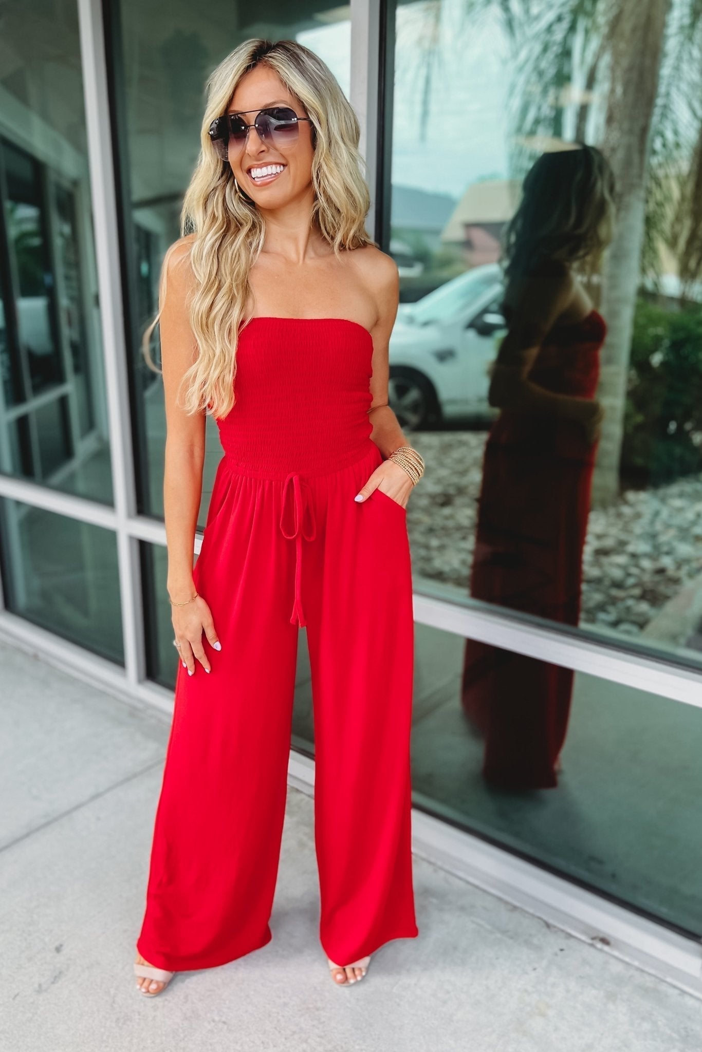 Trendy Off-Shoulder Jumpsuit